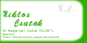 miklos csutak business card